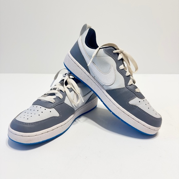 Kids Nike Court Borough Low Recraft Pure Platinum White Cool Grey Size 6 - Picture 1 of 7